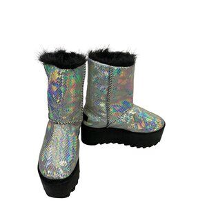 Current Mood Women's Fuzzy Space Boots